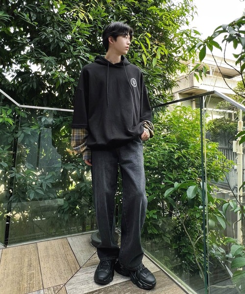 Figments（フィグメンツ）の「ルーズデニムパンツ（デニムパンツ・レディース・ブラック/ライトインディゴブルー・SMALL/MEDIUM/LARGE）」の14枚目の写真