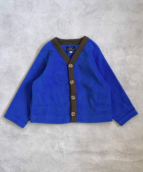 Life Support Products（ライフサポートプロダクツ）の「リサイクルフリースカーディガン（90～150cm）（カーディガン/ボレロ・キッズ・ブルー/ライトブルー/ブラウン・110/100/90/150/130/140/120）」の3枚目の写真