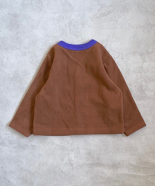 Life Support Products（ライフサポートプロダクツ）の「リサイクルフリースカーディガン（90～150cm）（カーディガン/ボレロ・キッズ・ブルー/ライトブルー/ブラウン・110/100/90/150/130/140/120）」の8枚目の写真