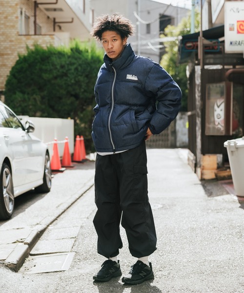 FIRST DOWN(ファーストダウン)の「First Down/ファーストダウン DENIM BUBBLE DOWN JKT ダウンジャケット(ダウンジャケット/コート・メンズ・ブルー/ワンウォッシュ・M/XL/L)」の20枚目の写真