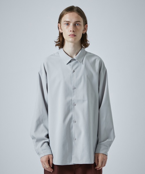 CITY TOKYO（シティトウキョウ）の「【洗える/シワ防止】FEEL LIGHTリラックスレギュラーカラーシャツ（シャツ/ブラウス・メンズ・ライトグレー/ブラック/ブルー/ミント・1/2/3）」の3枚目の写真