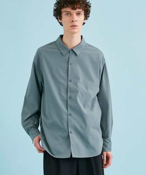 CITY TOKYO（シティトウキョウ）の「【洗える/シワ防止】FEEL LIGHTリラックスレギュラーカラーシャツ（シャツ/ブラウス・メンズ・ライトグレー/ブラック/ブルー/ミント・1/2/3）」の4枚目の写真