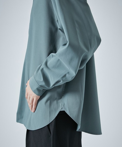 CITY TOKYO（シティトウキョウ）の「【洗える/シワ防止】FEEL LIGHTリラックスレギュラーカラーシャツ（シャツ/ブラウス・メンズ・ライトグレー/ブラック/ブルー/ミント・1/2/3）」の5枚目の写真