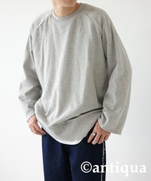 antiqua（アンティカ）の「綿100%シンプルラグラントップス（スウェット）」