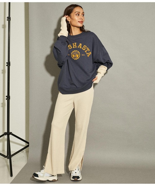 ANAP(アナップ)の「ワッフルスリットセミフレアパンツ(その他パンツ・レディース・イエロー×グリーン/ブラウン/アイボリー/ブラック・FREE)」の8枚目の写真