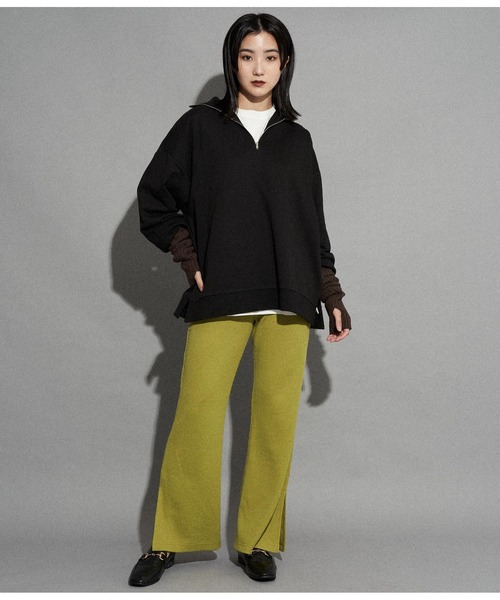 ANAP(アナップ)の「ワッフルスリットセミフレアパンツ(その他パンツ・レディース・イエロー×グリーン/ブラウン/アイボリー/ブラック・FREE)」の15枚目の写真