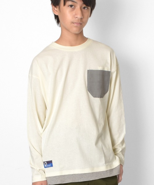 PEN FIELD(ペンフィールド)の「【Penfield】コーデュロイポケット長袖Tシャツ(Tシャツ/カットソー・キッズ・オレンジ/オフホワイト/ブルー/ブラック・140cm/150cm/160cm/170cm)」の2枚目の写真