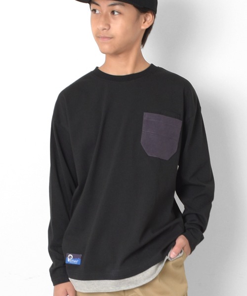 PEN FIELD(ペンフィールド)の「【Penfield】コーデュロイポケット長袖Tシャツ(Tシャツ/カットソー・キッズ・オレンジ/オフホワイト/ブルー/ブラック・140cm/150cm/160cm/170cm)」の3枚目の写真