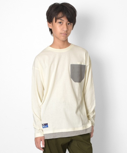 PEN FIELD(ペンフィールド)の「【Penfield】コーデュロイポケット長袖Tシャツ(Tシャツ/カットソー・キッズ・オレンジ/オフホワイト/ブルー/ブラック・140cm/150cm/160cm/170cm)」の9枚目の写真
