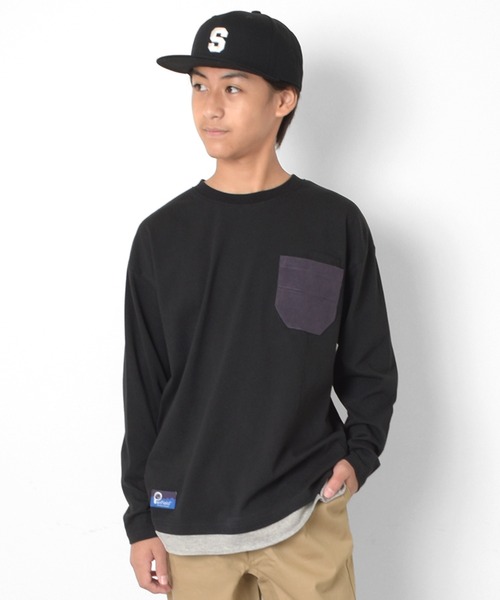 PEN FIELD(ペンフィールド)の「【Penfield】コーデュロイポケット長袖Tシャツ(Tシャツ/カットソー・キッズ・オレンジ/オフホワイト/ブルー/ブラック・140cm/150cm/160cm/170cm)」の5枚目の写真