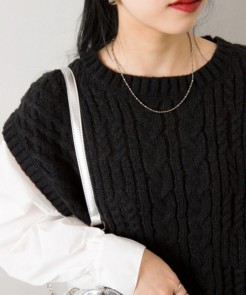 SpRay（スプレイ）の「ケーブルドッキングベスト（ベスト・レディース・ブラック/ベージュ・FREE）」の16枚目の写真