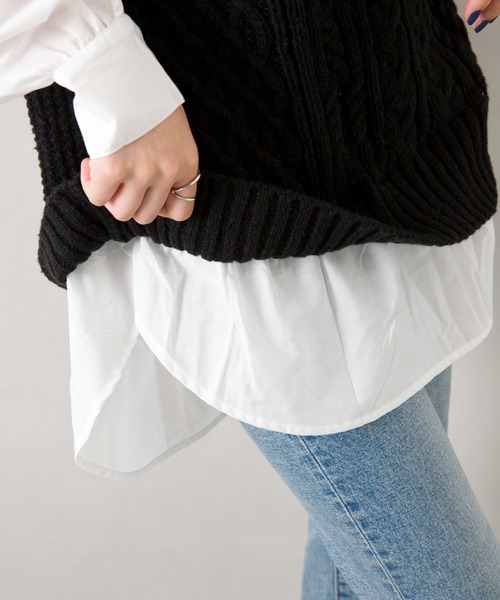 SpRay（スプレイ）の「ケーブルドッキングベスト（ベスト・レディース・ブラック/ベージュ・FREE）」の18枚目の写真