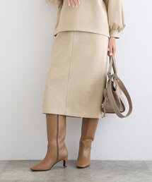 【SETUP可能】スエードライク ストレートスカート