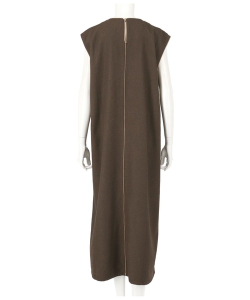 Settimissimo（セッティミッシモ）の「キーネックパイピングワンピース（ワンピース・レディース・ブラウン/ベージュ・M）」の10枚目の写真