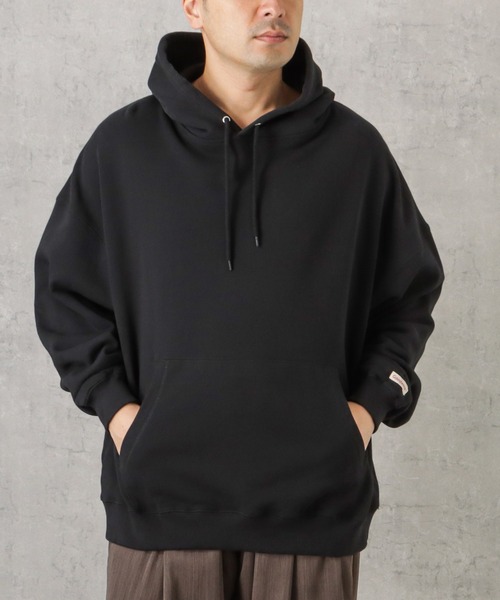 袖ネームタグ付き無地ビッグパーカー（パーカー）｜Goodwear（グッドウェア）