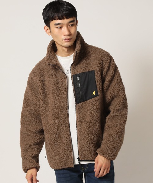 KANGOL(カンゴール)の「【KANGOL/カンゴール】オーバーサイズ ボア ジャケット(ブルゾン・メンズ・その他2/モカ/ダークグリーン/ベージュ/その他3/ブラック/ホワイト・L/M/XL)」の3枚目の写真