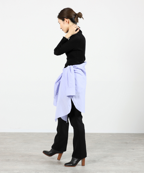 VERMEIL par iena(ヴェルメイユパーイエナ)の「【TOQUE/トック】針抜き スムス ハイネックプルオーバー(Tシャツ/カットソー・レディース・ブラック・FREE)」の13枚目の写真