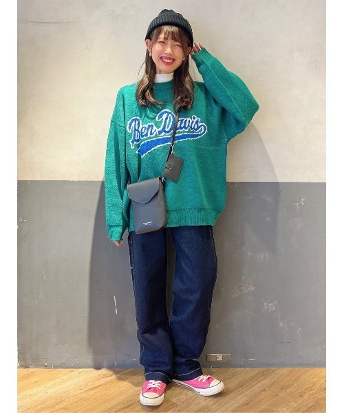BEN DAVIS（ベンデイビス）の「【BEN DAVIS】アイスクリームロゴニット（ニット/セーター・メンズ・ホワイト/グリーン/ブルー/ブラック・L/M/XL/S）」の18枚目の写真