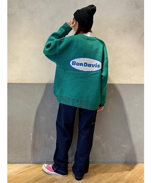 BEN DAVIS（ベンデイビス）の「【BEN DAVIS】アイスクリームロゴニット（ニット/セーター・メンズ・ホワイト/グリーン/ブルー/ブラック・L/M/XL/S）」の20枚目の写真