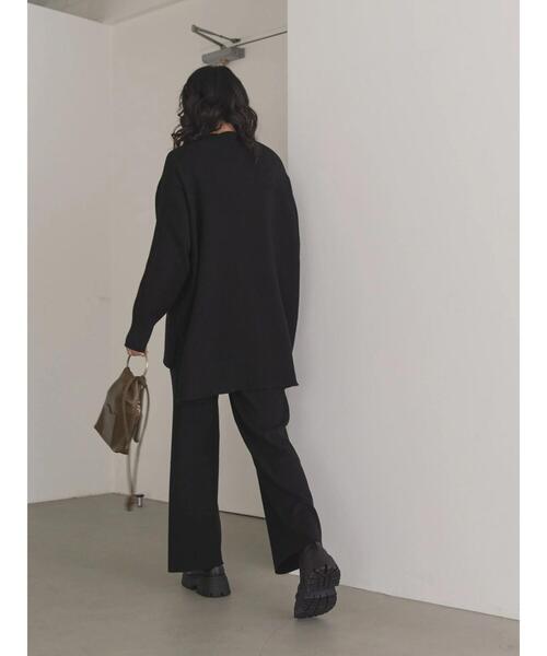 AMERICAN HOLIC（アメリカンホリック）の「【SET】ニットプルオーバー+ニットパンツ（ニット/セーター・レディース・ブラック/ライトベージュ・M/L）」の7枚目の写真