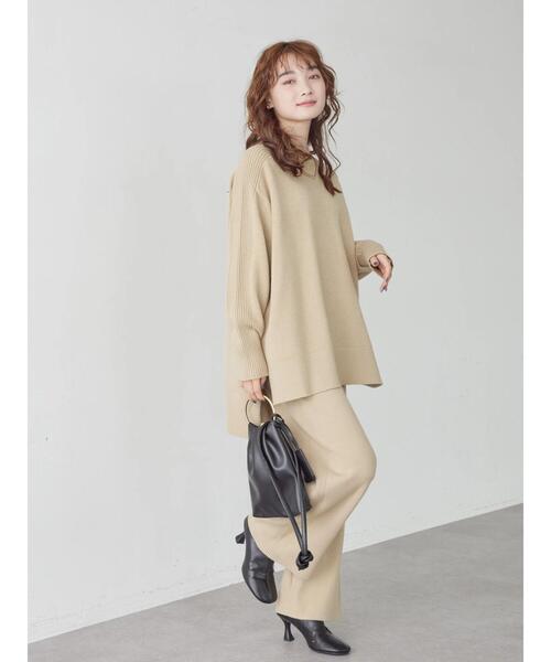 AMERICAN HOLIC（アメリカンホリック）の「【SET】ニットプルオーバー+ニットパンツ（ニット/セーター・レディース・ブラック/ライトベージュ・M/L）」の11枚目の写真