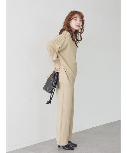 AMERICAN HOLIC（アメリカンホリック）の「【SET】ニットプルオーバー+ニットパンツ（ニット/セーター・レディース・ブラック/ライトベージュ・M/L）」の13枚目の写真