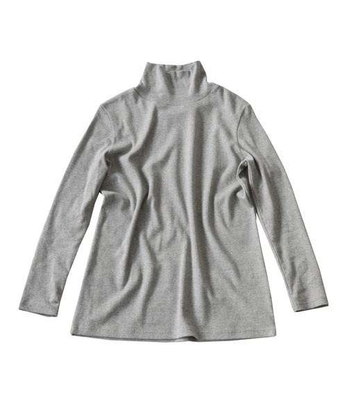 antiqua(アンティカ)の「ベーシックタートルリブトップス(Tシャツ/カットソー・レディース・グリーン/ネイビー/ブラック/オフホワイト/マスタード/杢グレー/ベージュ系その他/グリーン系その他・FREE)」の15枚目の写真