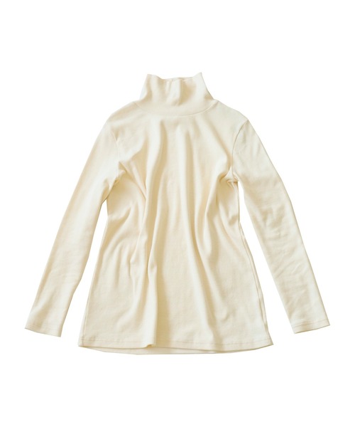 antiqua(アンティカ)の「ベーシックタートルリブトップス(Tシャツ/カットソー・レディース・グリーン/ネイビー/ブラック/オフホワイト/マスタード/杢グレー/ベージュ系その他/グリーン系その他・FREE)」の13枚目の写真