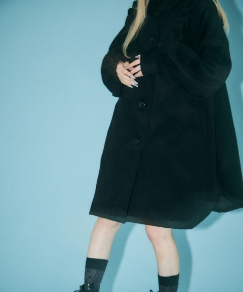 axes femme(アクシーズファム)の「ラウンドフリルコート(その他アウター・レディース・ブラック・1/0)」の5枚目の写真