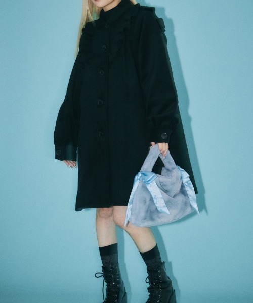axes femme(アクシーズファム)の「ラウンドフリルコート(その他アウター・レディース・ブラック・1/0)」の9枚目の写真