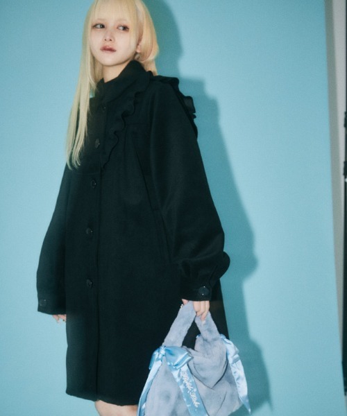 axes femme(アクシーズファム)の「ラウンドフリルコート(その他アウター・レディース・ブラック・1/0)」の10枚目の写真