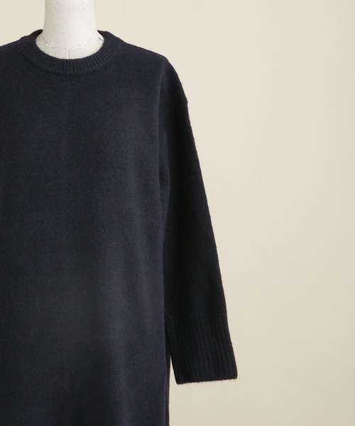 NANO universe（ナノユニバース）の「LB.04/摩耗ストレッチニットマキシワンピース（ワンピース・レディース・ネイビー/ライトベージュ/カーキ・FREE）」の12枚目の写真