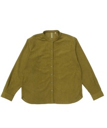 Pitta Re:) | ショートラウンドテール スタンドカラー 長袖コーデュロイシャツ(シャツ/ブラウス)