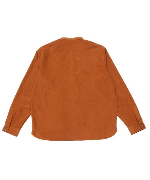 Pitta Re:)（ピッタリ）の「ショートラウンドテール スタンドカラー 長袖コーデュロイシャツ（シャツ/ブラウス・レディース・アイボリー/カーキオリーブ/ダークオレンジ・M/L/LL）」の12枚目の写真