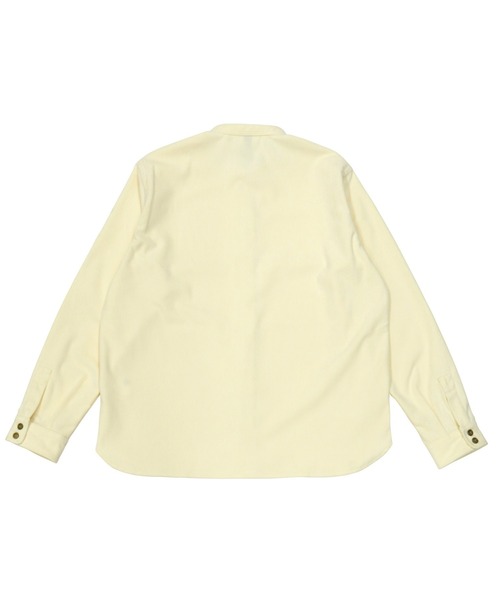 Pitta Re:)（ピッタリ）の「ショートラウンドテール スタンドカラー 長袖コーデュロイシャツ（シャツ/ブラウス・レディース・アイボリー/カーキオリーブ/ダークオレンジ・M/L/LL）」の9枚目の写真