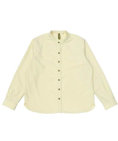 Pitta Re:)（ピッタリ）の「ショートラウンドテール スタンドカラー 長袖コーデュロイシャツ（シャツ/ブラウス・レディース・アイボリー/カーキオリーブ/ダークオレンジ・M/L/LL）」の13枚目の写真