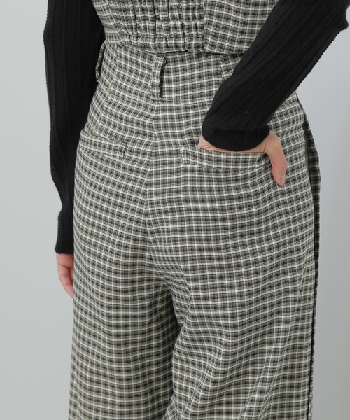 N.（N. Natural Beauty Basic）（エヌエヌナチュラルビューティーベーシック）の「◆サイドプリーツバギーパンツ（スラックス・レディース・ブラック/チェック・MEDIUM）」の11枚目の写真