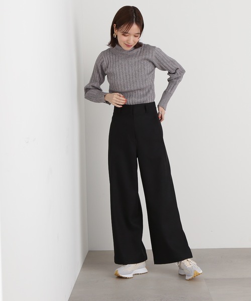 N.（N. Natural Beauty Basic）（エヌエヌナチュラルビューティーベーシック）の「◆サイドプリーツバギーパンツ（スラックス・レディース・ブラック/チェック・MEDIUM）」の18枚目の写真