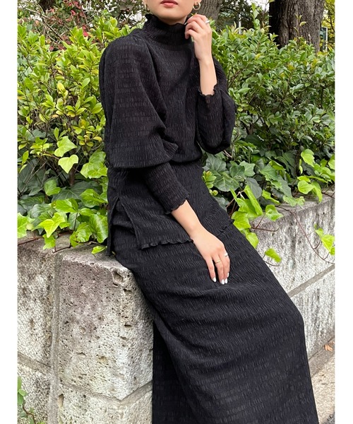 BLACK BY MOUSSY（ブラックバイマウジー）の「random shirring tops 