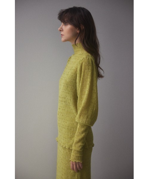 BLACK BY MOUSSY（ブラックバイマウジー）の「random shirring tops 