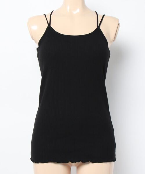 mysty woman（ミスティウーマン）の「カップツキインナーキャミ　183867（キャミソール・レディース・オフホワイト/ブラック/ライトベージュ・FREE）」の11枚目の写真