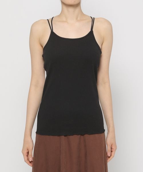 mysty woman（ミスティウーマン）の「カップツキインナーキャミ　183867（キャミソール・レディース・オフホワイト/ブラック/ライトベージュ・FREE）」の12枚目の写真