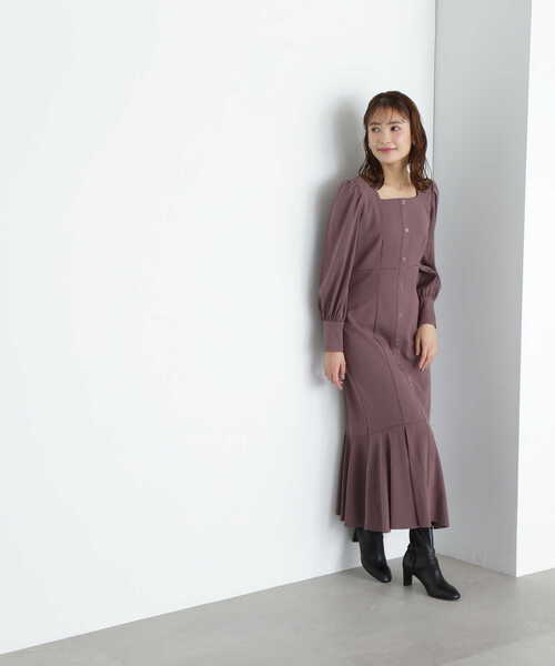 スクエアネックマーメイドワンピース差込 ワンピース Natural Beauty Basic ナチュラルビューティーベーシック のファッション通販 Zozotown