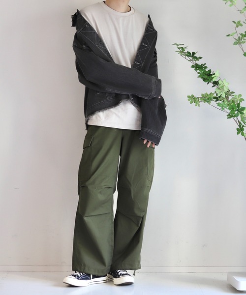 WONDER WONDER(ワンダーワンダー)の「ダメージデニムジャケット / OVERSIZED DENIM JKT【セットアップ対応】(デニムジャケット・メンズ・ブラック/ブルー/ダークインディゴブルー・M/L)」の19枚目の写真