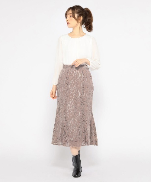 MISCH MASCH(ミッシュマッシュ)の「モールレースマーメイドスカート(スカート・レディース・ブラック/モカ・SMALL/MEDIUM)」の10枚目の写真