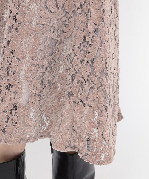 MISCH MASCH(ミッシュマッシュ)の「モールレースマーメイドスカート(スカート・レディース・ブラック/モカ・SMALL/MEDIUM)」の5枚目の写真