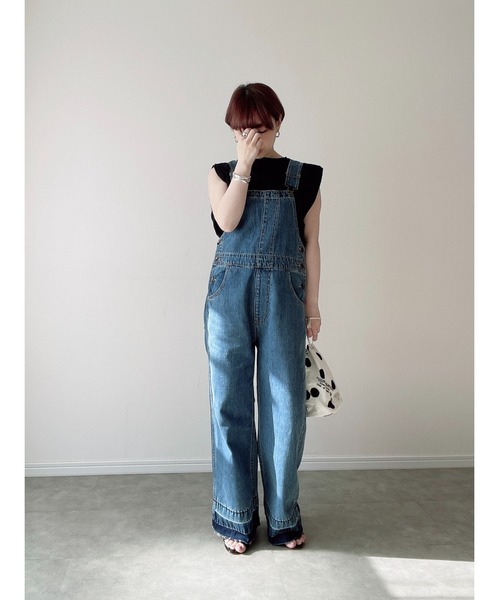 ゆ*り様 ブラックサロペット・オーバーオール 140-150]サロペット(ワンピース) | a.v.v KIDS(アー・ヴェ・ヴェ