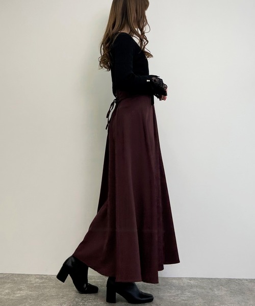 INGNI（イング）の「フレアスリーブレースニット（Tシャツ/カットソー・レディース・ブラック/オフホワイト/ピンク・M）」の8枚目の写真