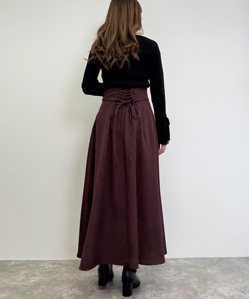 INGNI（イング）の「フレアスリーブレースニット（Tシャツ/カットソー・レディース・ブラック/オフホワイト/ピンク・M）」の16枚目の写真