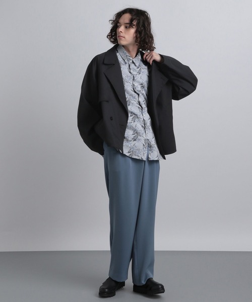 HARE フラワージャガード シャツ パンツ セットアップ HARE（ハレ）の「ペールフラワージャガードシャツ(HARE)（シャツ